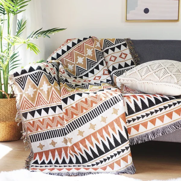 Sofa Throw - Double-sided geometric blanket - Image 15