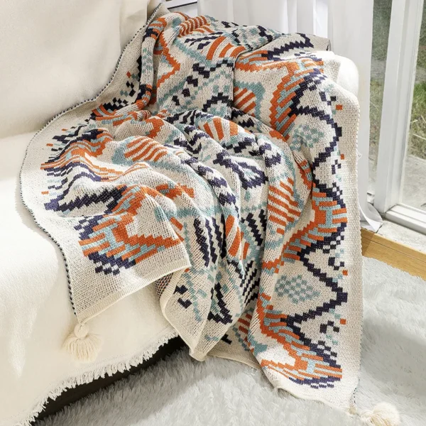 Sofa Throw - Bohemian Bay Knitted Blanket - Image 2