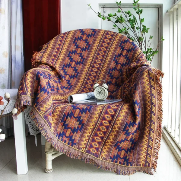 Sofa Throw - Double-sided geometric blanket - Image 9