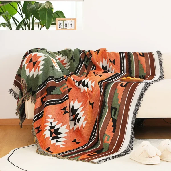 Sofa Throw - Double-sided geometric blanket - Image 13